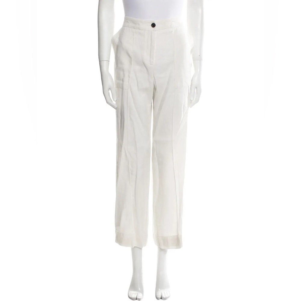 RAQUEL ALLEGRA Off-White Wide Leg Pants 4/6
